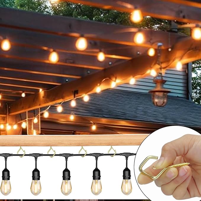 15 Pcs Gold Eye Hooks Screw Heavy Duty, Ceiling Hooks - Image 4