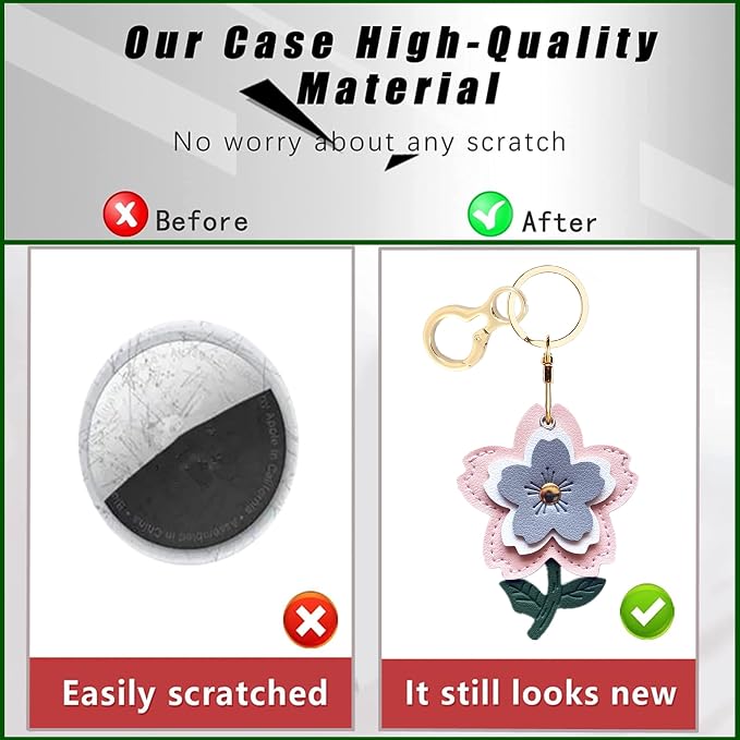 BORKUANA Leather Keychain Holder Case Compatible - Image 3