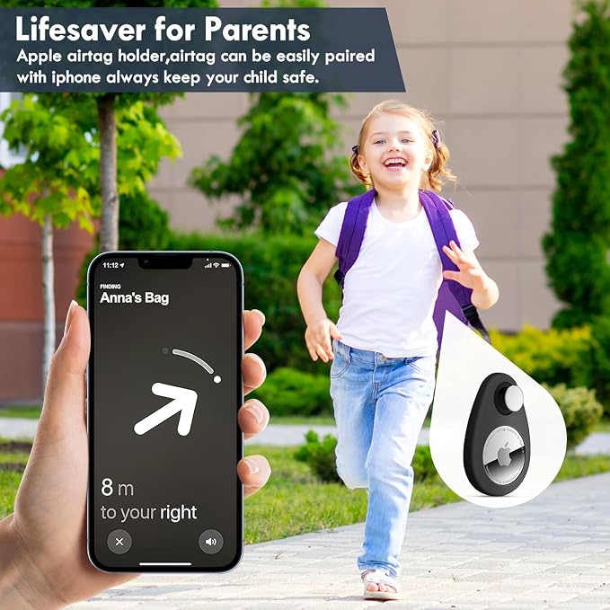Lulaven Air Tag Holder for Kids Hidden 4 Pack GPS Tracker Case, Anti-Removal - Image 4