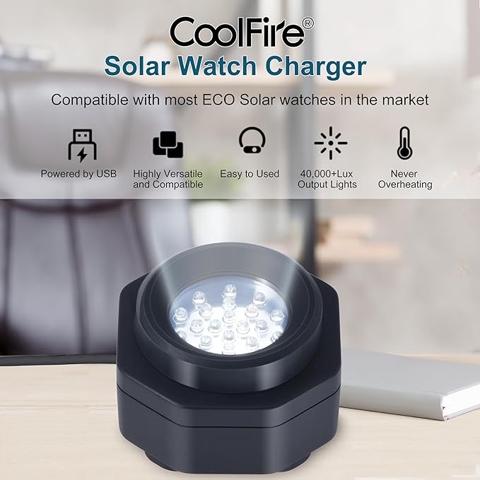 CoolFire - USB-C UV Free Solar Watch Fast Charger - Image 3