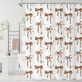Brown Bow Shower Curtain by Caheansi