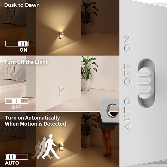 DORESshop LED Night Light, Night Lights Plug into Wall, 3 Color Temperatures - Image 4