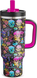 ENCOOL 40 oz Tumbler with Handle and Straw: Stainless Steel Insulated Tumbler by ENCOOL
