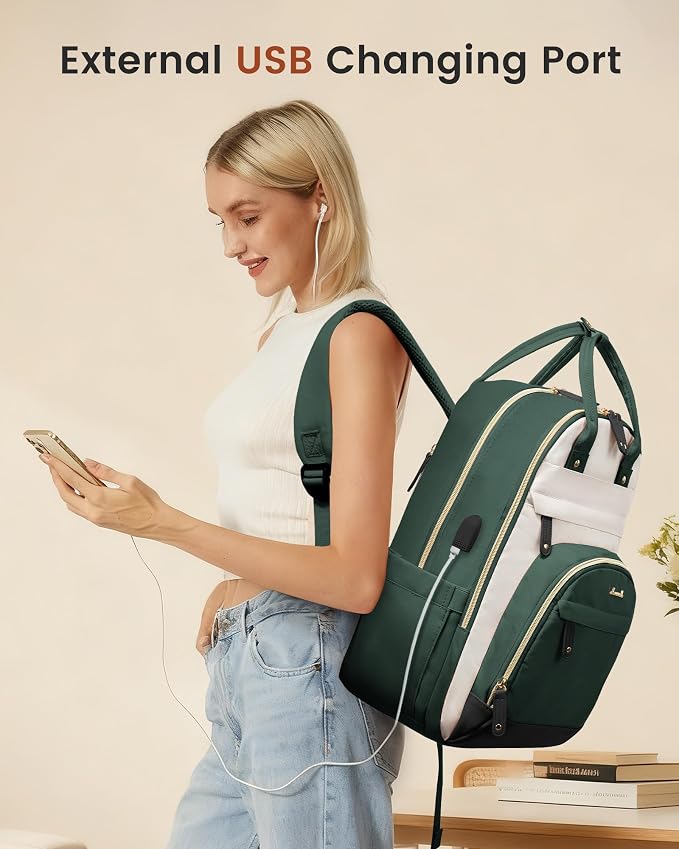 LOVEVOOK Laptop Backpack for Women, Fits 15.6 Inch Laptop Bag, Fashion Travel - Image 2