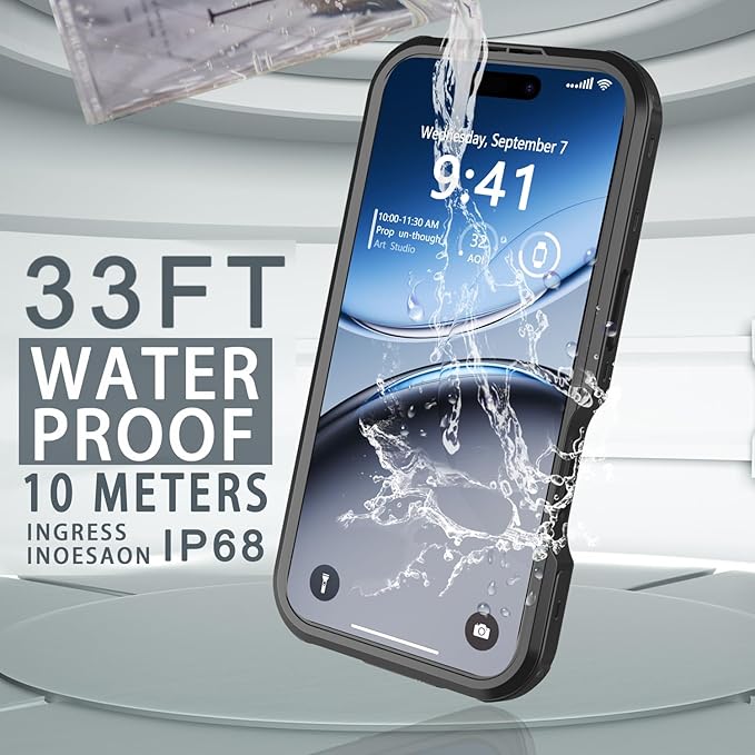 for iPhone 16 Pro Max Case Waterproof, Full-Body Hard Case Built-in - Image 3