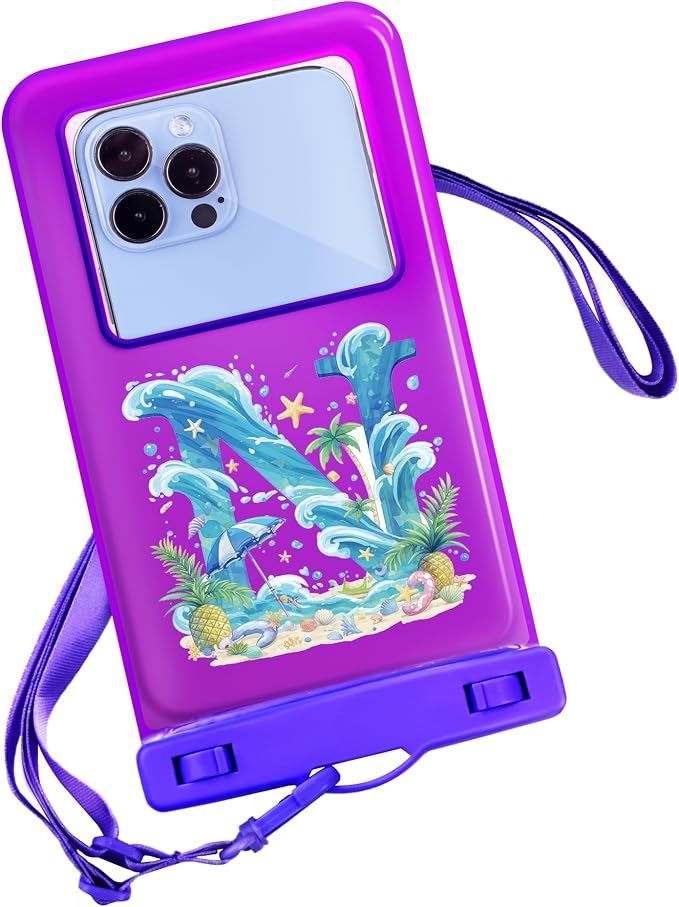 Personalized Initial Waterproof Phone Pouch Case by Unknown