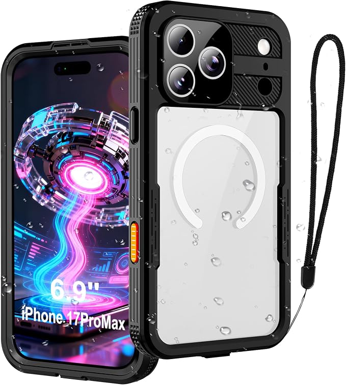 Waterproof Case for iPhone 17 Pro Max, IP68 Military Full-Body Armor, MagSafe by FXXXLTF