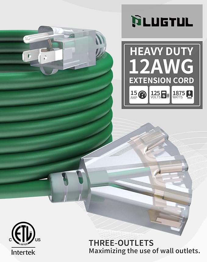 50Ft 12/3 Outdoor Extension Cord - Image 2