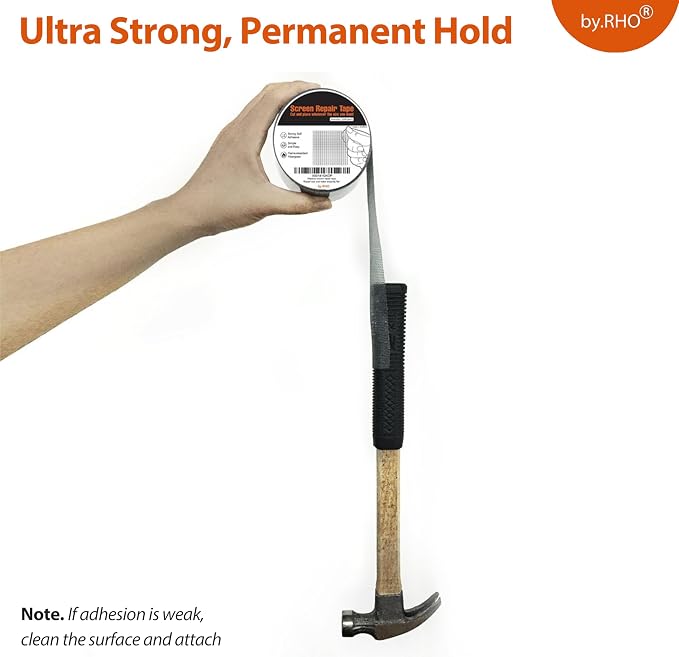 by.RHO Screen Repair Kit, Extra Wide, Adhesive & Waterproof, Fiberglass - Image 4