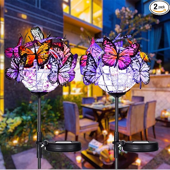 Weepong Outdoor Solar Lights 2 Pack, Solar Garden Lights by Weepong