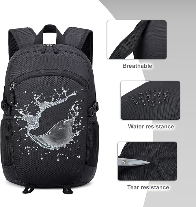 Lightweight Hiking Backpack 18L Packable Foldable Small Daypack Collapsible - Image 6