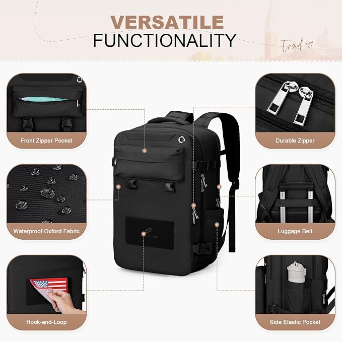 Maelstrom Travel Backpack for Women Men, 25L Laptop Backpack Fits 15.6-Inch - Image 7