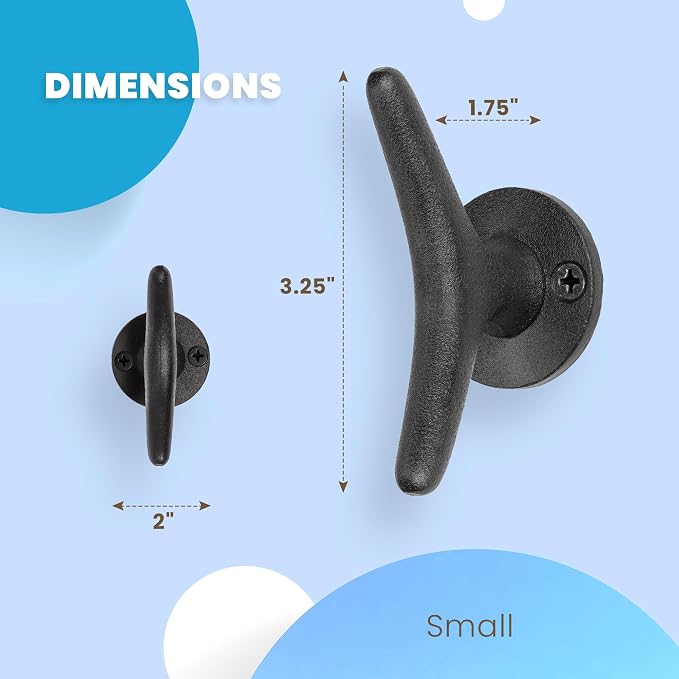 Claimed Corner Cast Iron Coat Hooks - Image 4