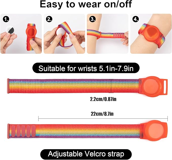 Kids Wristband Compatible with Apple AirTag, Protective Case - Image 2