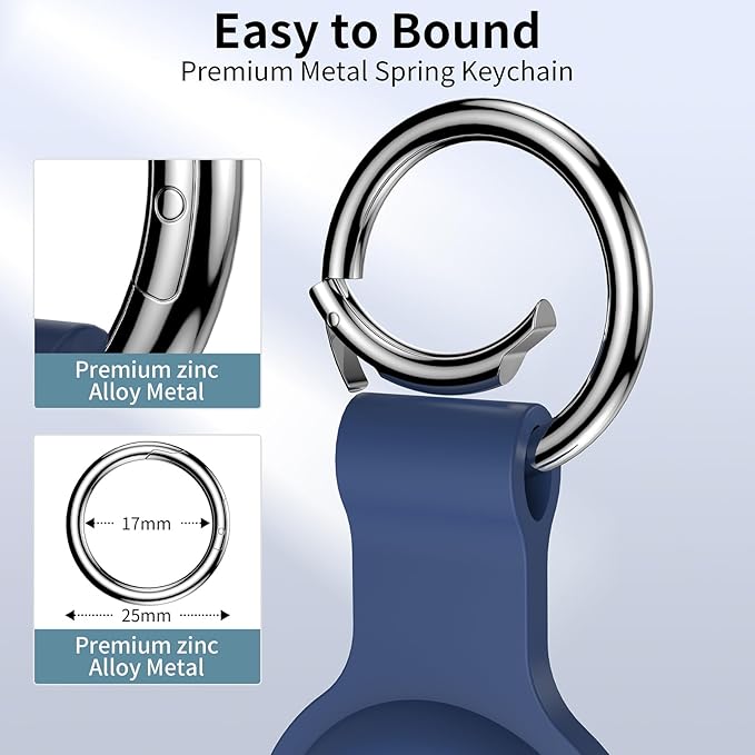 Compatible with AirTag Holder Case Keychain 8 Pack, - Image 4