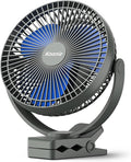 Koonie 10000mAh Rechargeable Portable 8-Inch Clip-on Fan, USB Car Fan 4 Speeds by Koonie