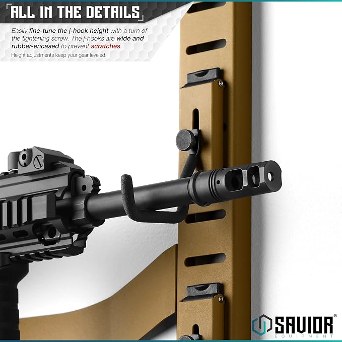 Savior Equipment Horizontal Steel Wall Mount Firearm Rifle Display Rack - Image 4
