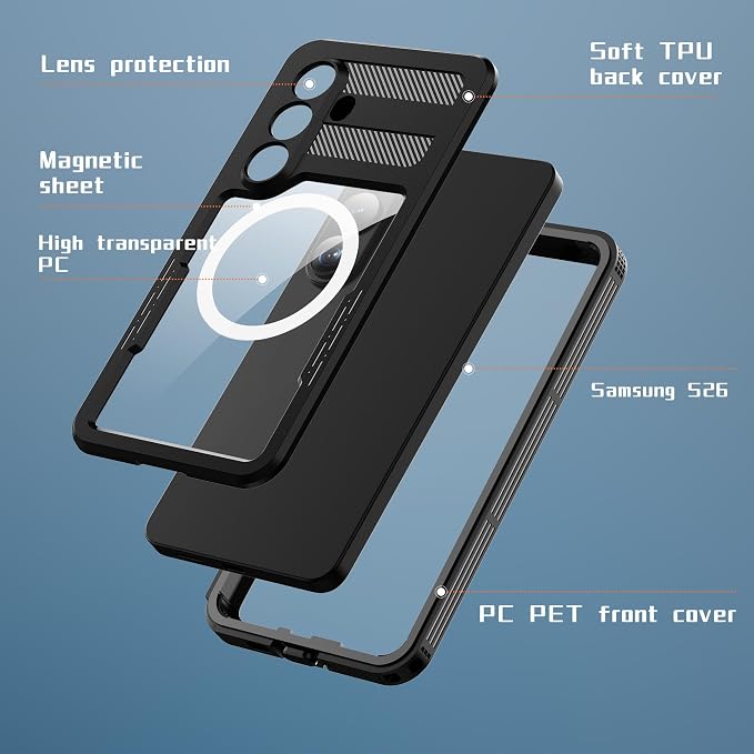 Hllhunkhe for Samsung Galaxy S26 Case, Rugged Full Body Underwater Protective - Image 3