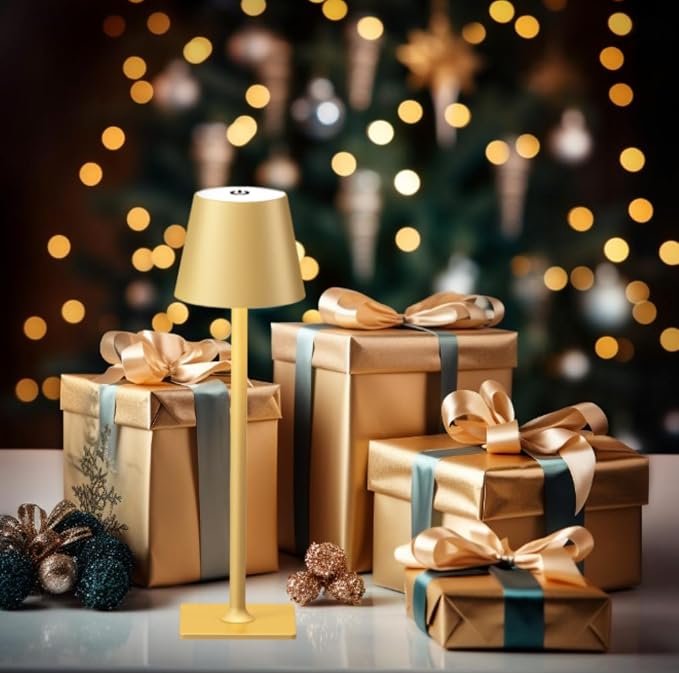 4 Pack Gold Cordless Table Lamps - Image 8