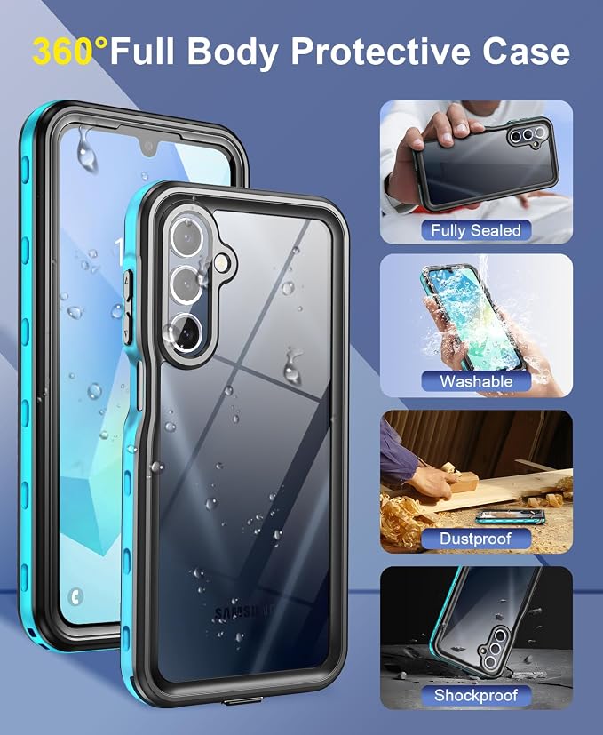Beasyjoy for Samsung Galaxy A16 5G Phone Case, IP68 Waterproof - Image 2