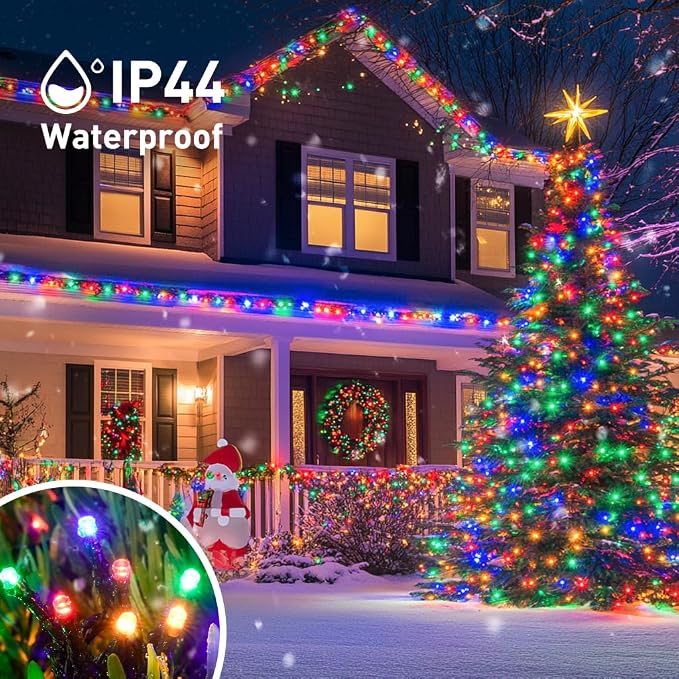 JMEXSUSS 500 LED Christmas Lights Outdoor Waterproof, 8 Modes Twinkle Fairy - Image 3