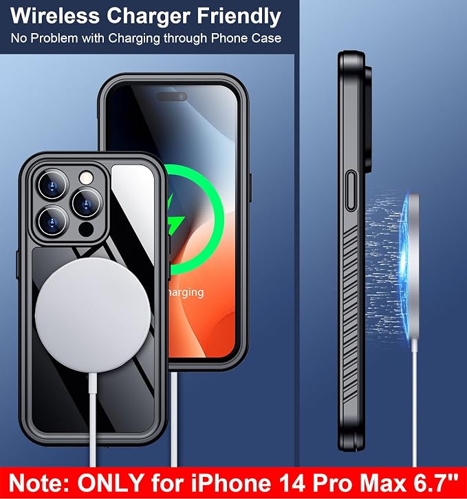 SPIDERCASE Only Designed for iPhone 14 Pro Max Case Waterproof Full Body - Image 7
