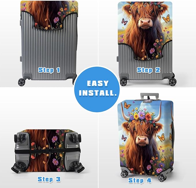 Luggage Cover Protector for 30-32 Inch Suitcases, TSA Approved Elastic Travel - Image 6