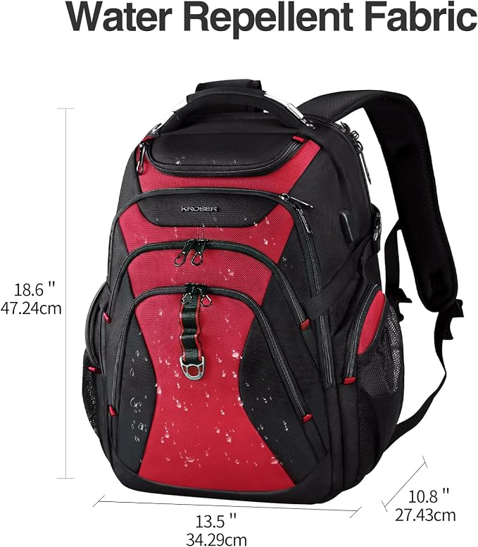 KROSER Travel Laptop Backpack 17.3 Inch XL Computer Backpack - Image 2