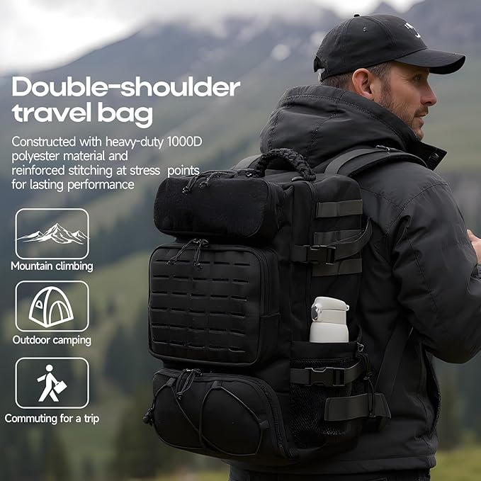 Tactical Backpack for Men, 35L Travel Military Backpack - Image 2