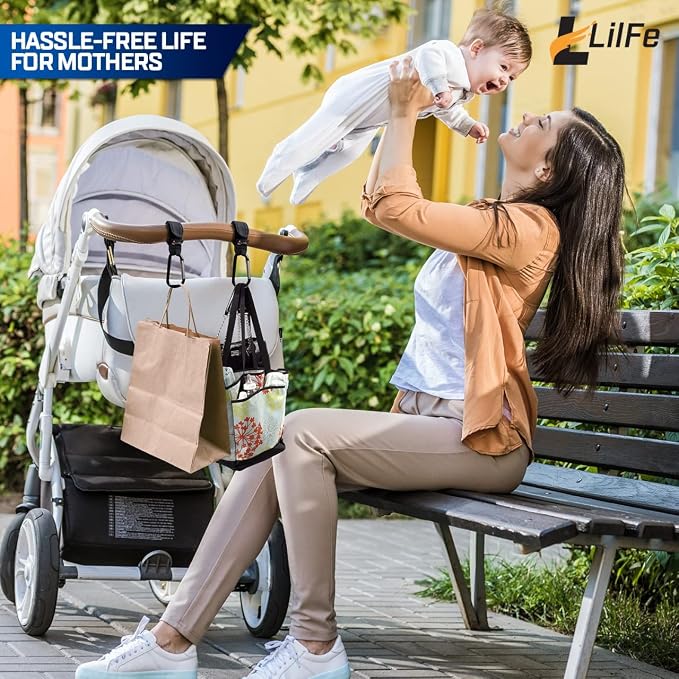 2 Pcs Black Baby Stroller Hooks - Image 6