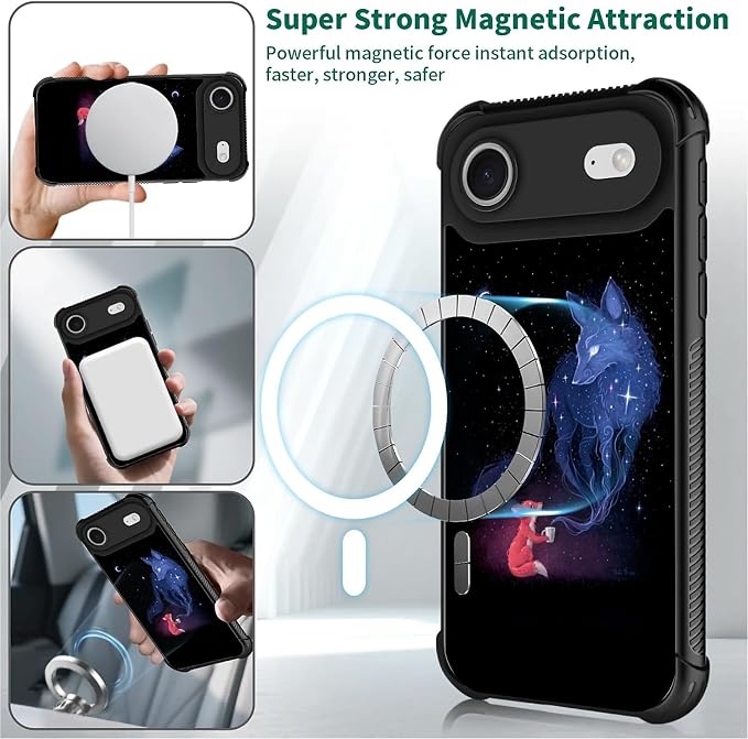 for iPhone 17 Air Case, for MagSafe Graphic Design for Girl Boy Soft Silicone - Image 2