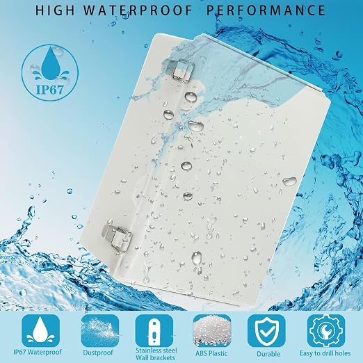 Waterproof Electrical Box with Mounting Plate, IP67 Junction Box Stainless - Image 2