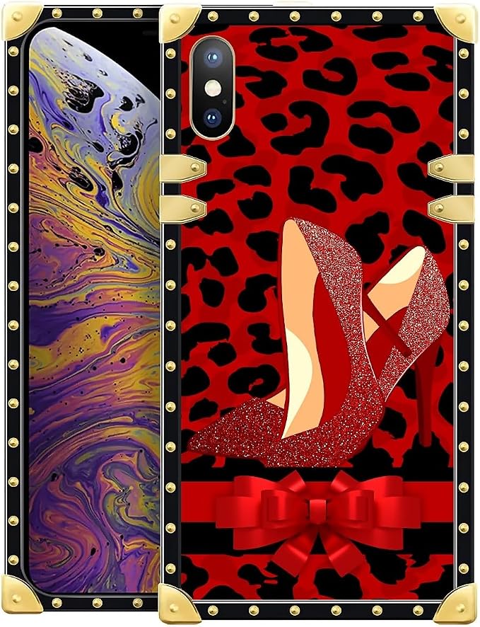 Compatible with iPhone XR Case, Elegant High Heels Luxury Golden Decoration by Unknown