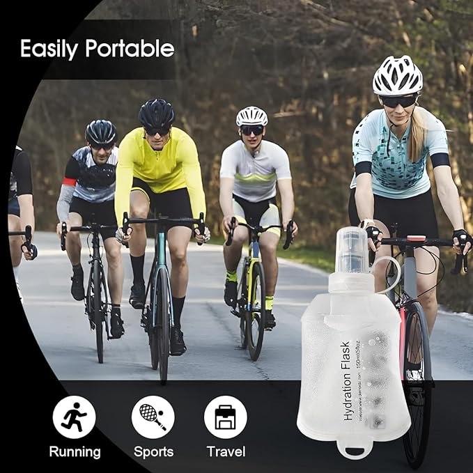 WILDREEDS 250ml Soft Flask, TPU Collapsible Soft Water Bottle - Image 6