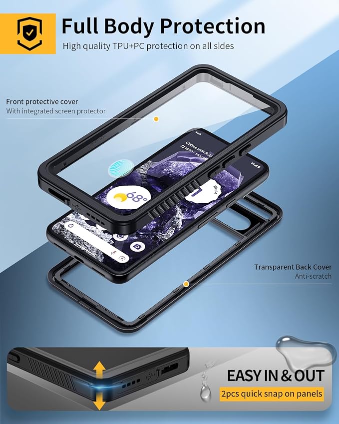 Lanhiem Pixel 8 Case, IP68 Waterproof Dustproof Case - Image 4