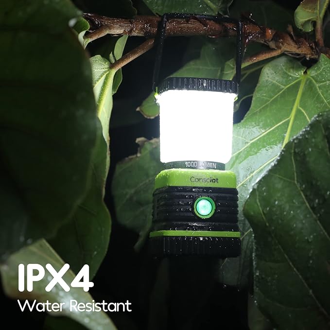 LED Camping Lantern, Consciot Battery Powered LED Lantern Flashlight, 4 Light - Image 6