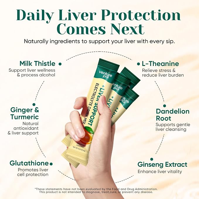 Venture Pal Hydration Packets + Liver Support- Liquid Daily IV Electrolyte - Image 5