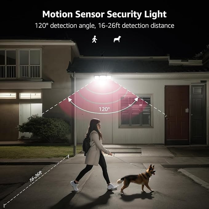 Solar Lights for Outside, WL5000 Motion Activated Security Lights, Separate - Image 4