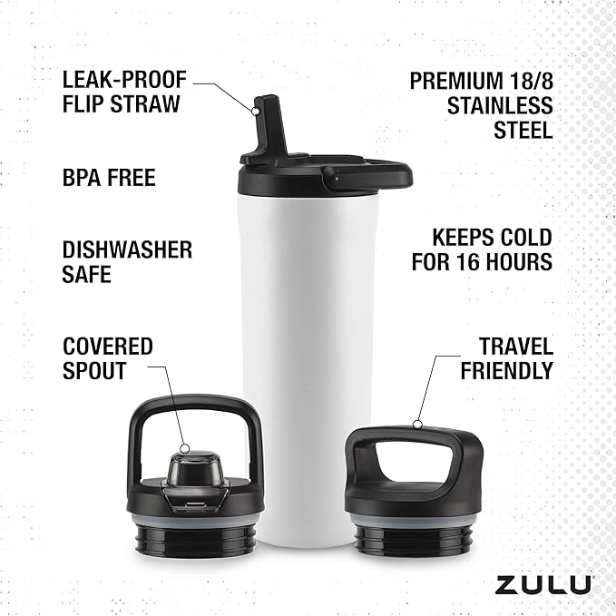 ZULU Base 18oz Kids Stainless Steel Water Bottle - Image 4