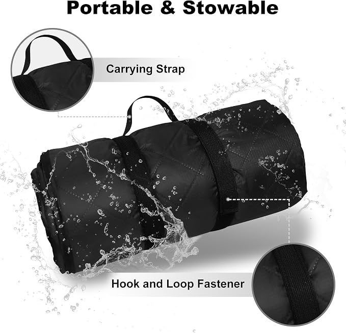 Waterproof Outdoor Blanket 92”X 60” Packable, Stadium Blankets - Image 4