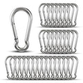 Small Carabiner Clip Hooks, Galvanized Iron Spring Snap Hook Fits Camping Hiking by KINLINK
