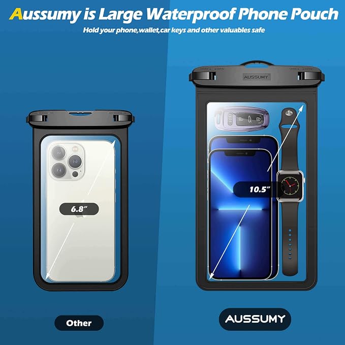 4 Pack 10.5“ Large Waterproof Phone Pouch - Image 2