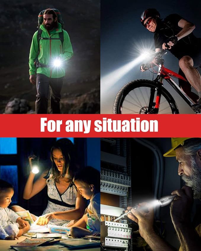 Victoper LED Flashlight 2 Pack Silver, Bright High Lumens Tactical Flashlights - Image 7