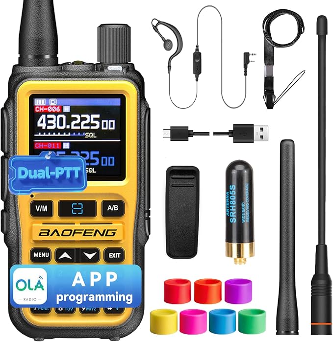 BAOFENG UV5RMINI Two Way Radio NOAA Weather Radio Dual PTT 999CH Survival APP by BAOFENG