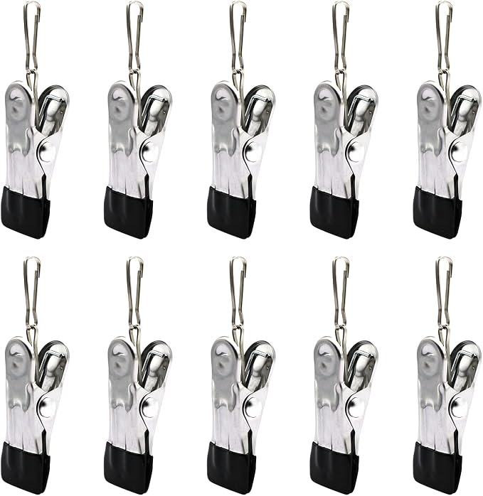 10PCS Small Clothes Pin with Hook by BERYLER