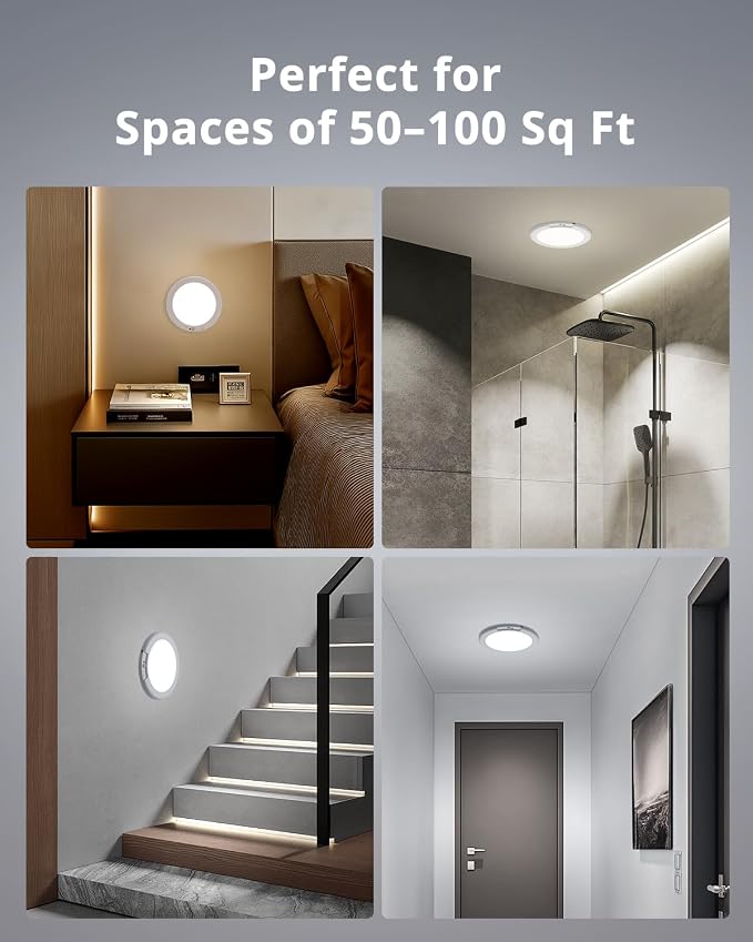 Bojim Wireless Ceiling Light Fixture Rechargeable Battery Operated Waterproof - Image 7