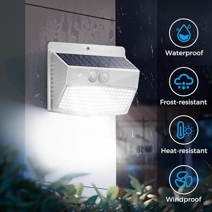 Peasur 1 Pack Solar Motion Lights Outdoor, Solar Security Light - Image 4