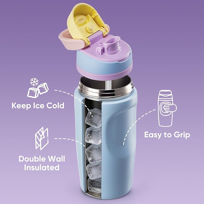 Fijinhom 16 oz Insulated Water Bottle, Stainless Steel Sports Water Bottle - Image 5