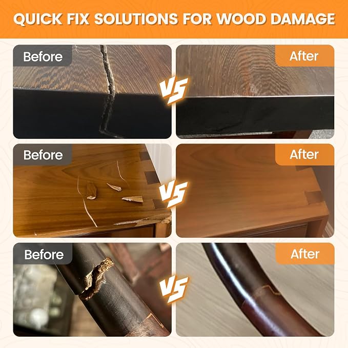 Wood Filler, Wood Repair Kit, 16 Ounce Paintable & Stainable Wood Putty Filler - Image 4