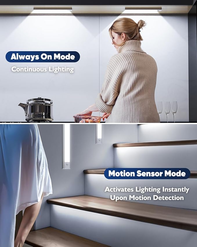 Under Cabinet Lights, LED Rechargeable Battery Operated Motion Sensor Lights - Image 5